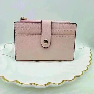 Pink Faux Leather Wallet